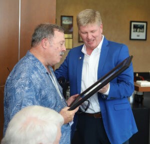 Chuck Finklea and Barton College President Douglas N. Searcy 